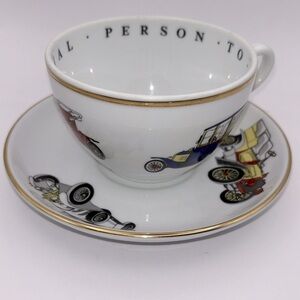 Princess House “To A Very Special Person” Cup & Saucer car enthusiasts vtg car